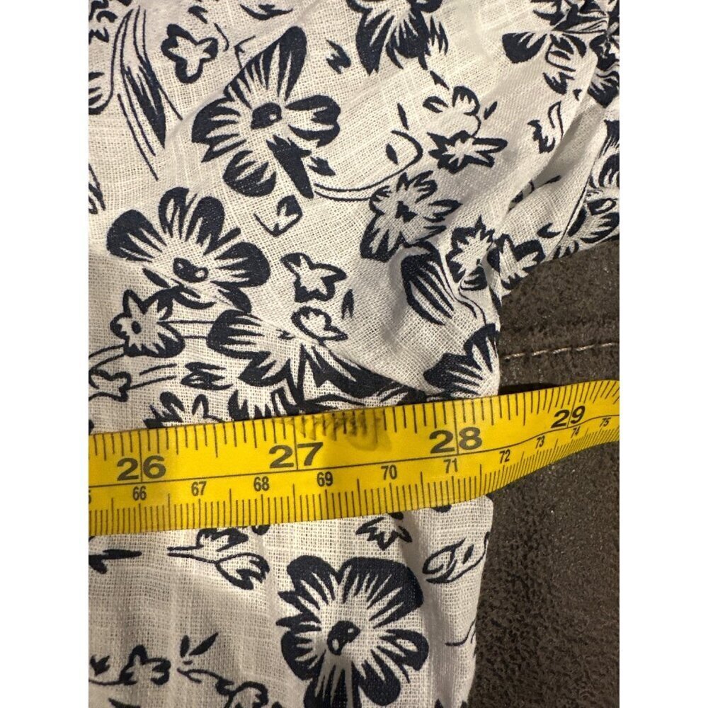 BloomChic Women’s Top Size 26 White Black Floral Cottagecore Grandmacore Boxy - Picture 8 of 9